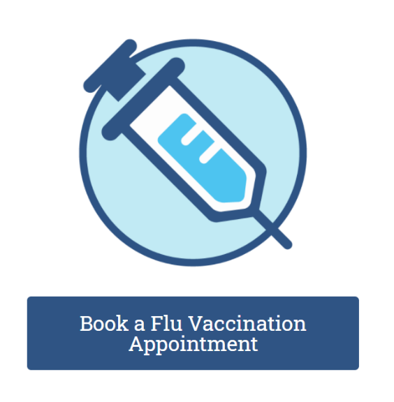 Book flu appointment button